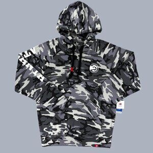 Atlanta Hawks Sportiqe Camo Hoodie Men L NBA Pullover Sweatshirt NWT Trae Young